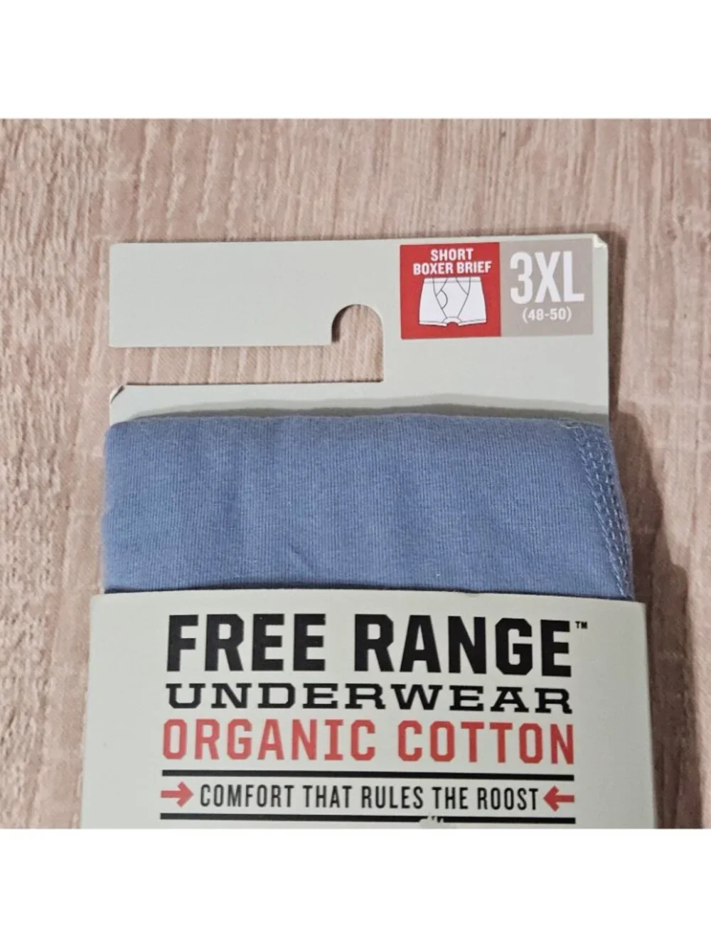 DULUTH FREE RANGE ORGANIC COTTON Short Boxer BRIEF BLUE SIZE 3XL